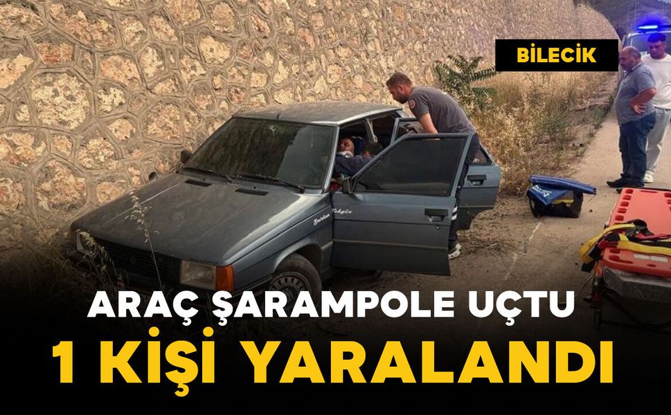 Araç şarampole uçtu: 1 kişi yaralı