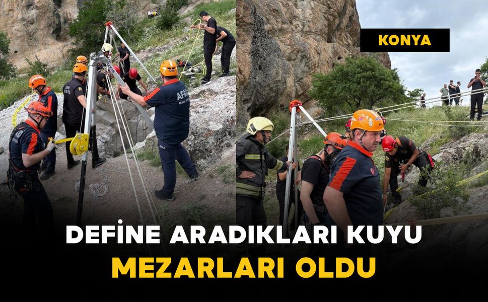 Define aramak için açtıkları kuyu mezarları oldu