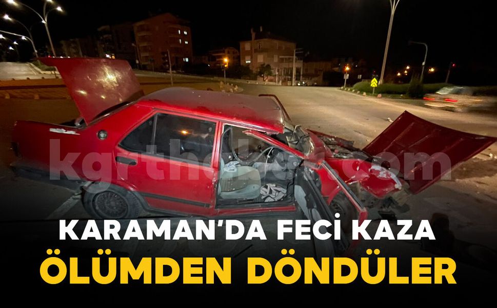 Hafif ticari araçla çarpışan Tofaş otomobilin sürücüsü ölümden döndü