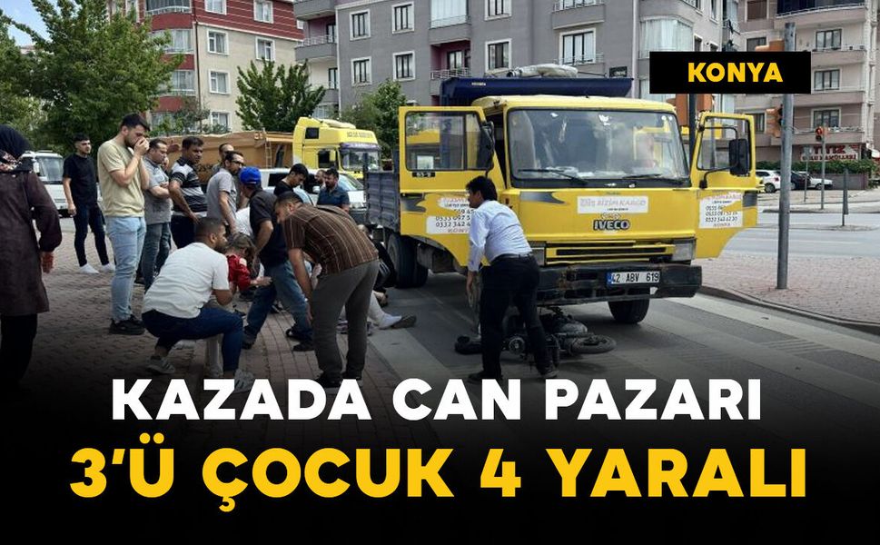 Kamyonetin altında kaldı: 3'ü çocuk 4 yaralı