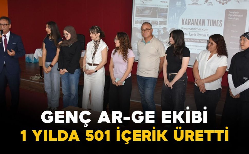 Karaman'da Genç Ar-Ge ekibi 1 yılda 501 içerik üretti