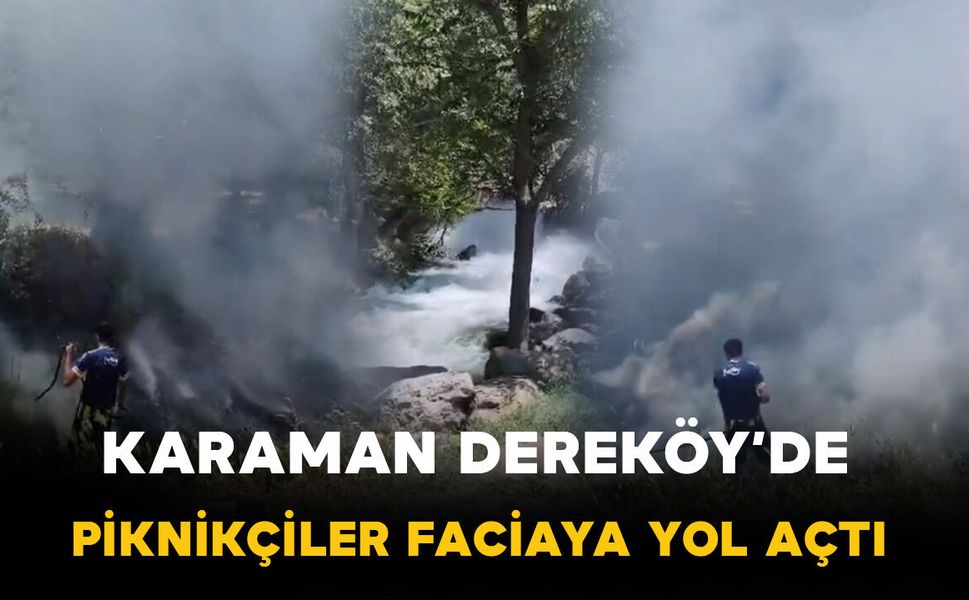 Karaman'da Piknik Alanında Yangın Paniği