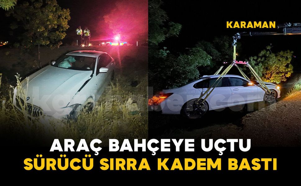 Kontrolden çıkan otomobil ağaçlık alana uçtu: Sürücü sırra kadem bastı