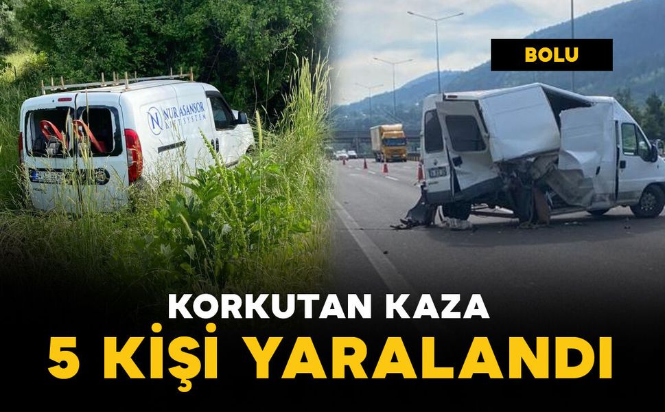 Minibüsle hafif ticari çarpıştı: 5 yaralı