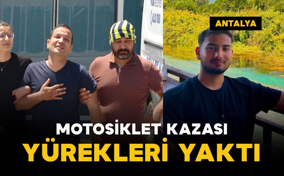 Motosiklet kazası yürekleri yaktı