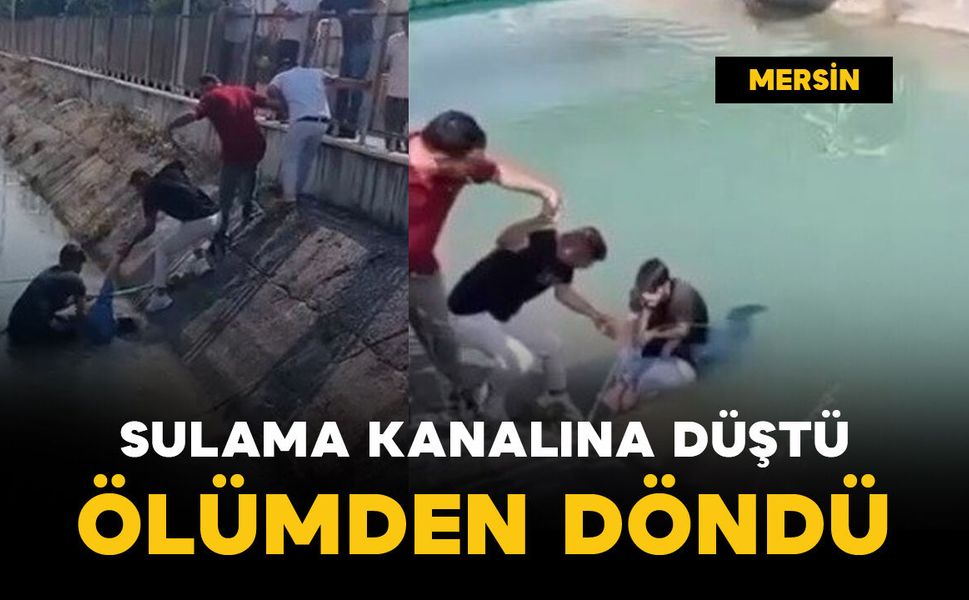 Sulama kanalına düştü: ölümden döndü