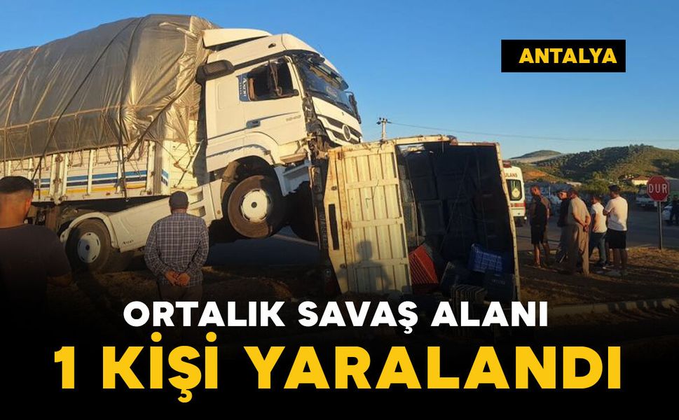 Tır ile kamyonetin çarpıştığı kazada 1 kişi yaralandı