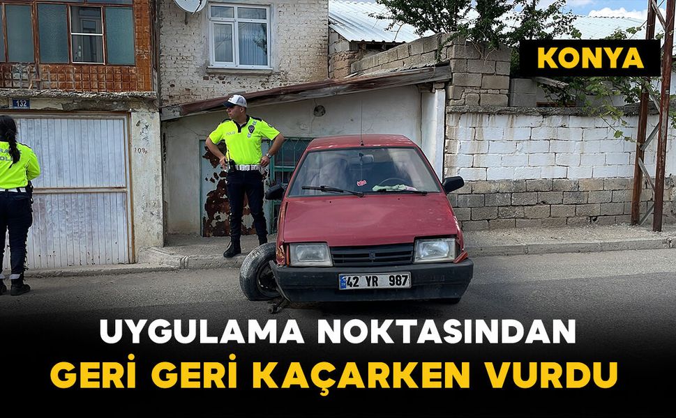 Uygulama noktasında geri geri kaçmaya çalışırken duvara çarptı