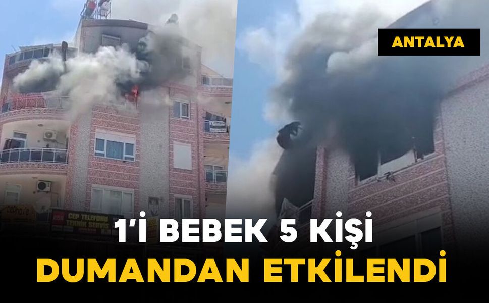 1'i bebek 5 kişi dumandan etkilendi