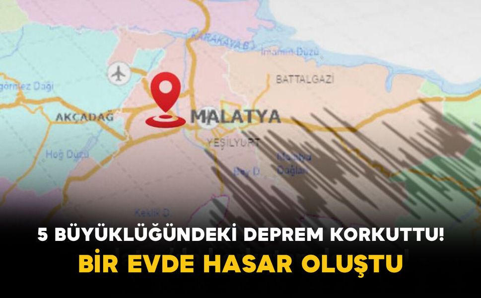5 Büyüklüğündeki Deprem Korkuttu! Bir Evde Hasar Oluştu