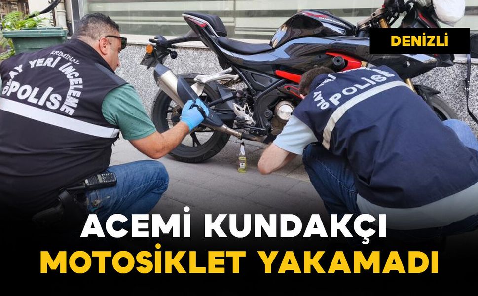 Acemi kundakçının girişimi başarısız oldu