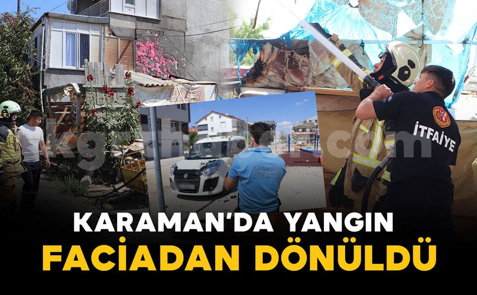 Apartman müştemilatında yangın çıktı, park halindeki araç zarar gördü