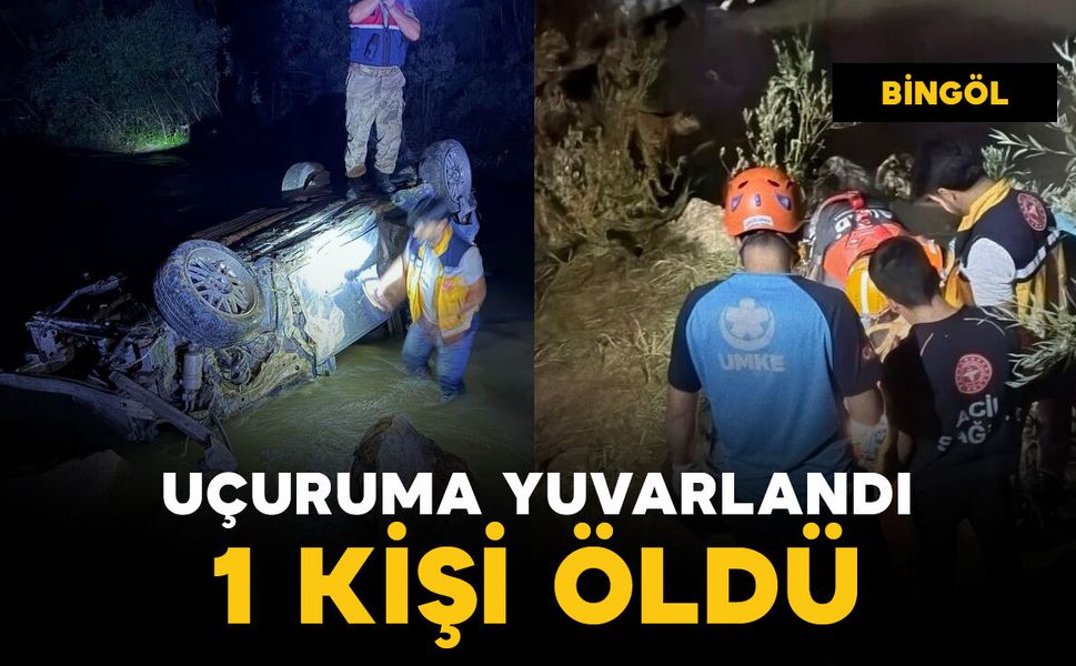 Araç uçuruma yuvarlandı: 1 ölü