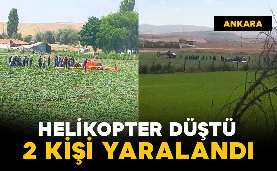 Eğitim helihopteri düştü: 2 yaralı