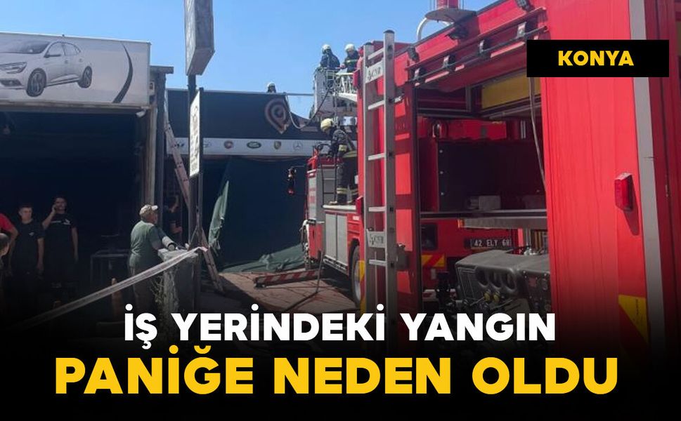 İş yerinde çıkan yangın paniğe neden oldu
