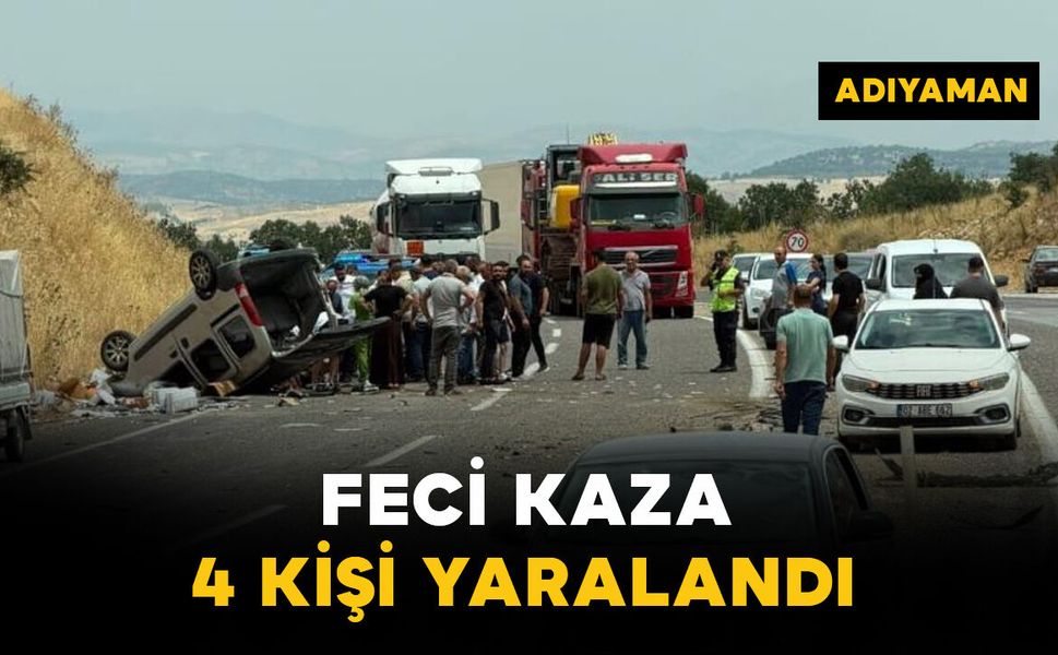Karşı şeride geçerek başka araçla çarpıştı: 4 yaralı