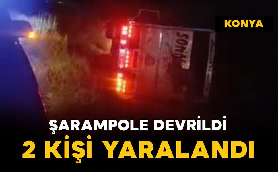 Kontrolden çıkan kamyon şarampole devrildi: 2 yaralı