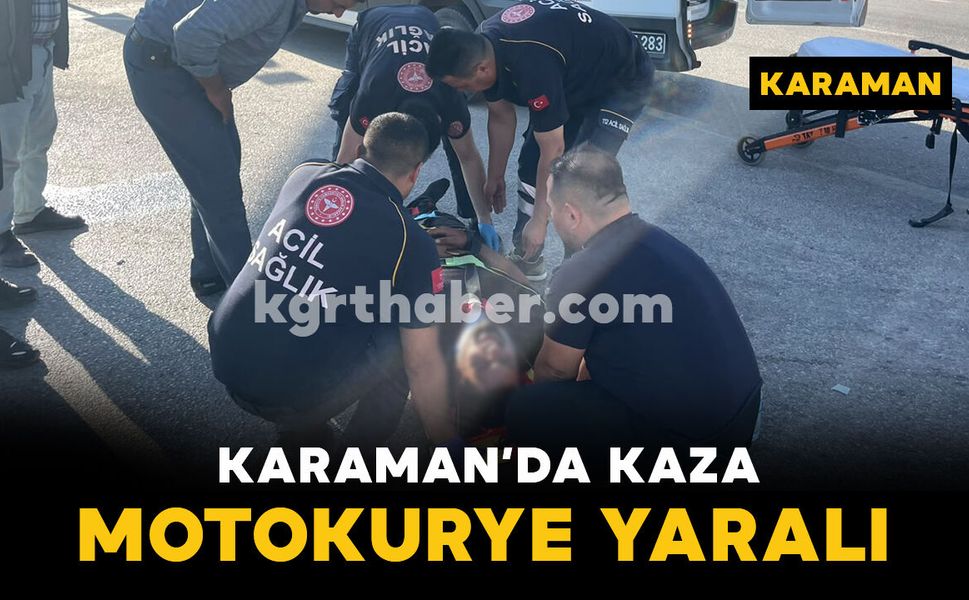Köprülü kavşak altında motosiklet ile otomobil çarpıştı: 1 yaralı