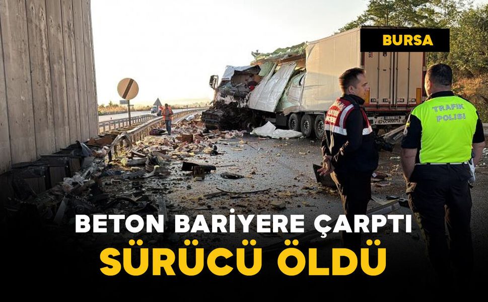Köprünün beton bariyerine çarptı: sürücü öldü