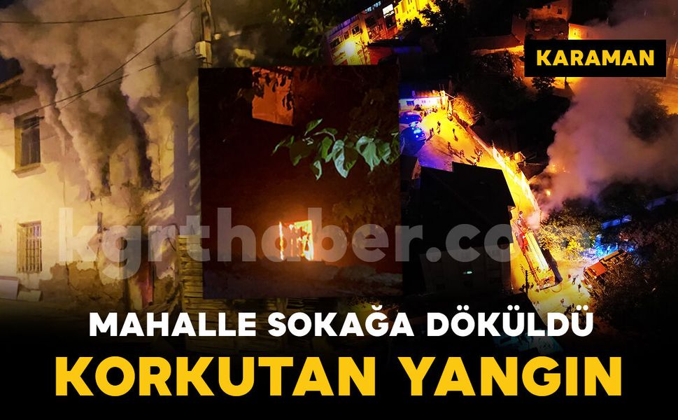 Metruk binada çıkan yangın mahalleyi sokağa döktü