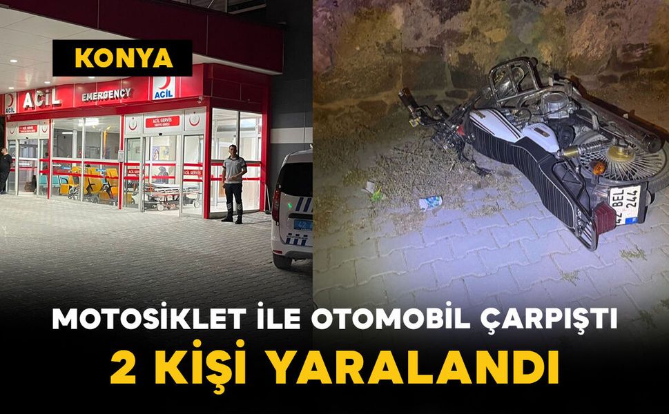 Motosiklet ile Otomobil Çarpıştı: 2 Kişi Yaralandı