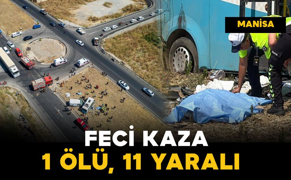 Panelvanla halk otobüsü çarpıştı: 1 ölü, 11 yaralı