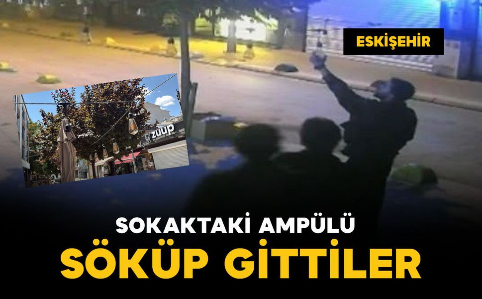 Sokaktaki ampulü söküp gittiler