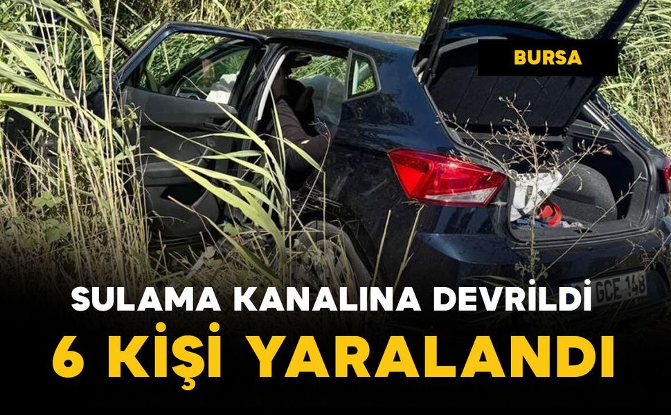 Sulama kanalına devrildi: 6 yaralı
