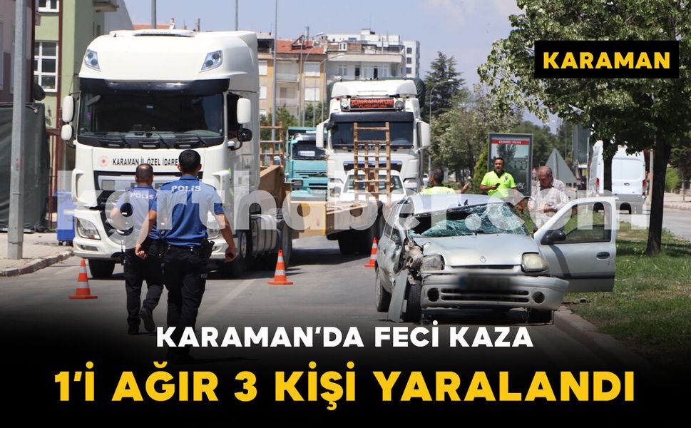 Tırın Dorsesine Çarpan Otomobil Hurdaya Döndü: 1'i Ağır 3 Yaralı