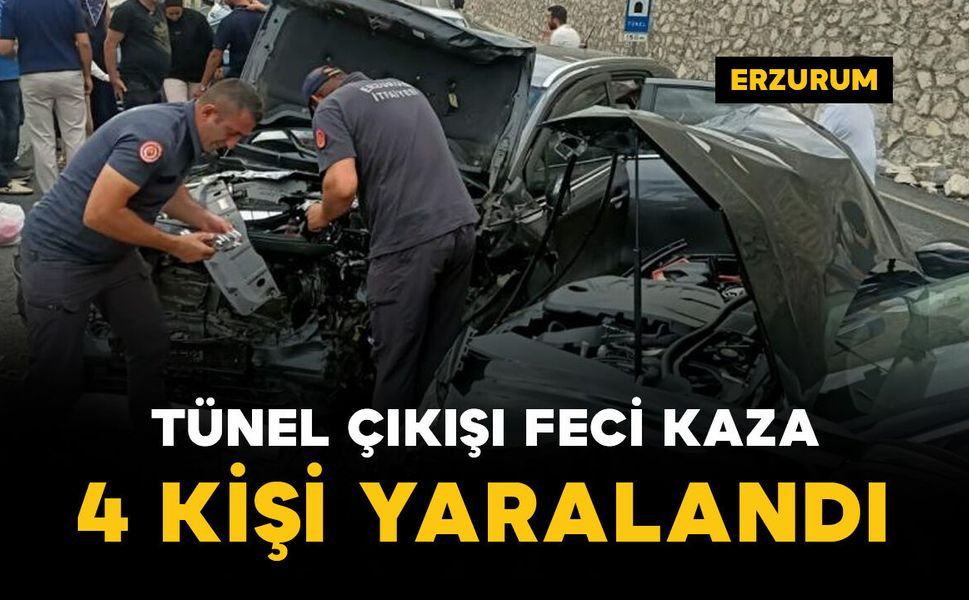 Tünel çıkışında feci kaza: 4 yaralı