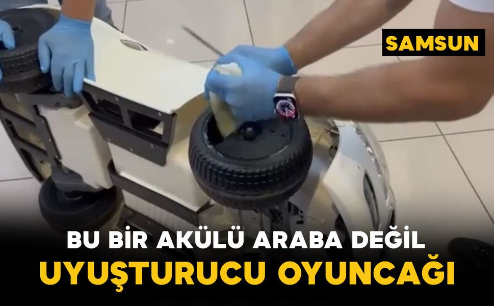 Akülü çocuk aracının tekerleğine zulalanmış 705 gram metamfetamin ele geçirildi