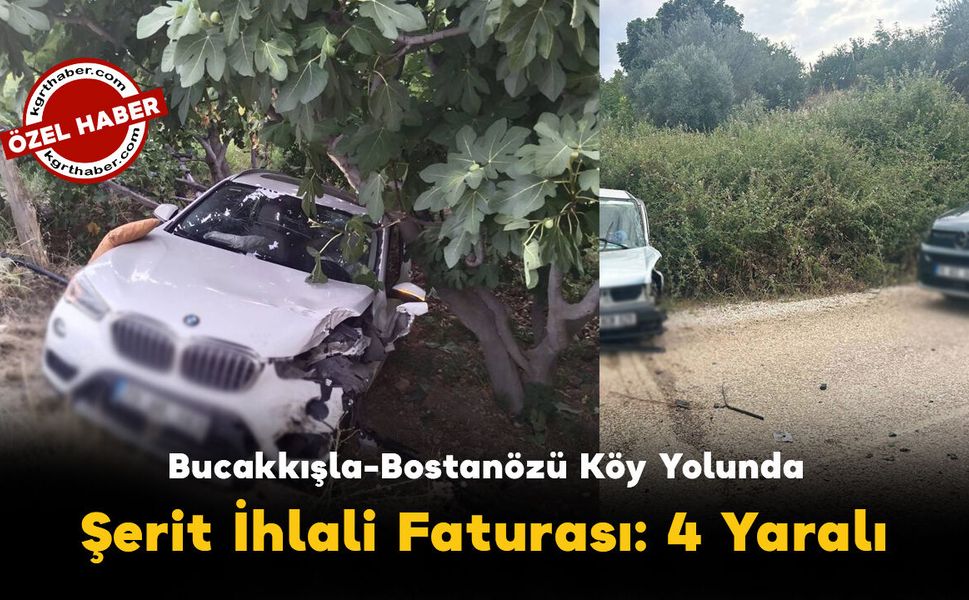 Bostanözü Köy Yolu'nda Şerit İhlali Faturası: 4 Yaralı