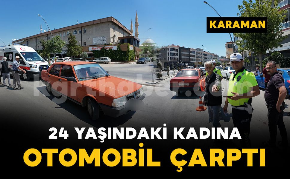 Dondurma aldıktan sonra yolun karşısına geçmeye çalışan kadına otomobil çarptı