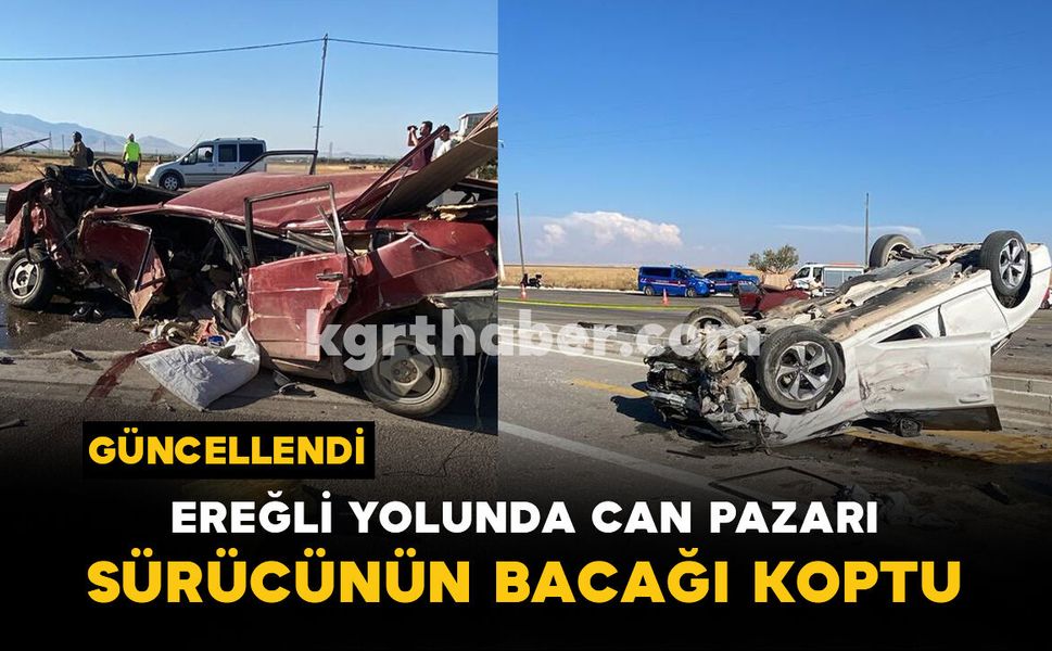 Ereğli Yolunda Can Pazarı: Feci Kazada Sürücü Bacağından Ağır Yaralandı