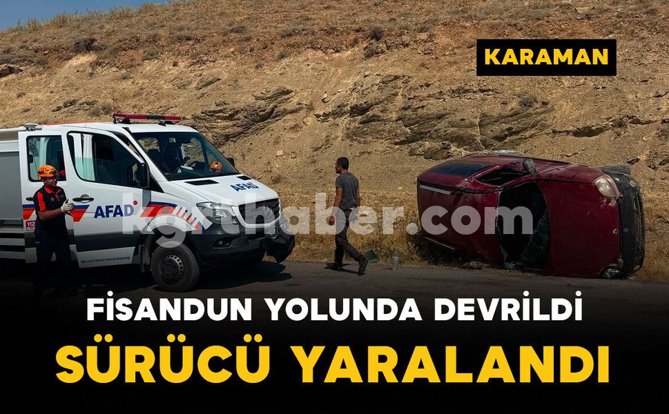 Fisandun Barajı yolunda kaza: 1 kişi yaralandı