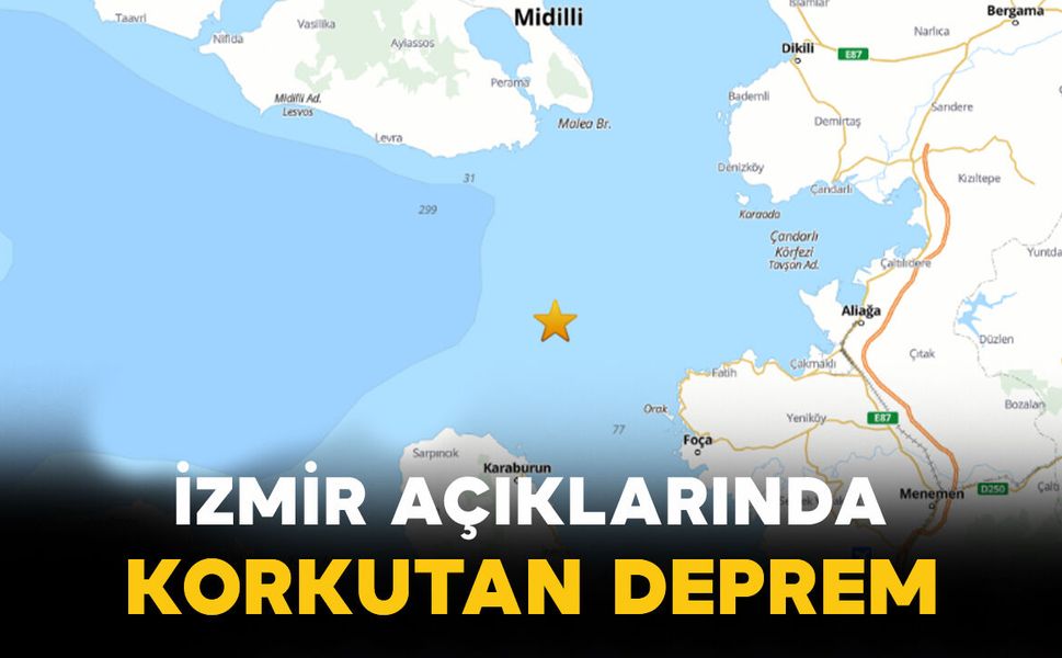 İzmir Açıklarında Korkutan Deprem