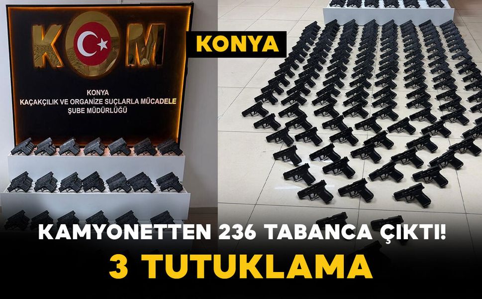 Kamyonetten 236 Tabanca Çıktı! 3 Tutuklama