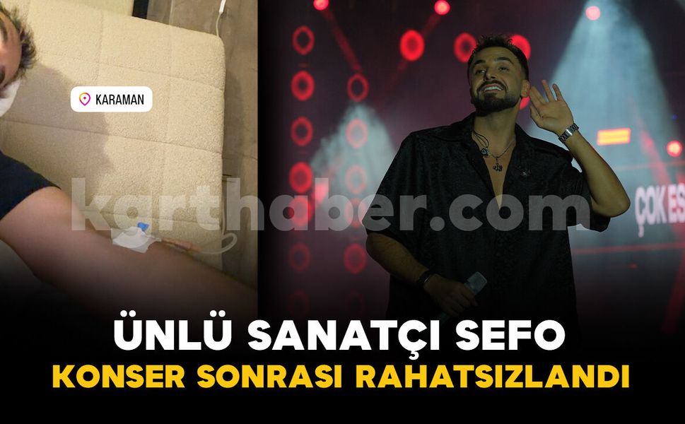 Karaman'da konser veren ünlü rapçi Sefo rahatsızlandı