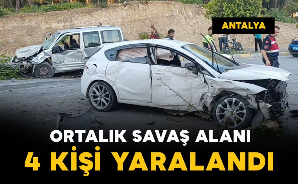 Karşı şeride geçti, ortalık savaş alanına döndü: 4 yaralı