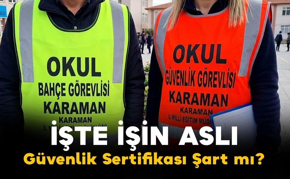 Okul Bahçe Görevlisi Alımında Sertifika Şartı Var mı?