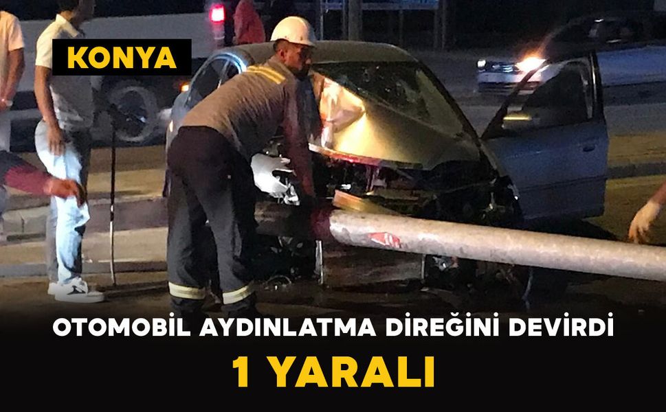 Otomobil Aydınlatma Direğini Devirdi: 1 Yaralı