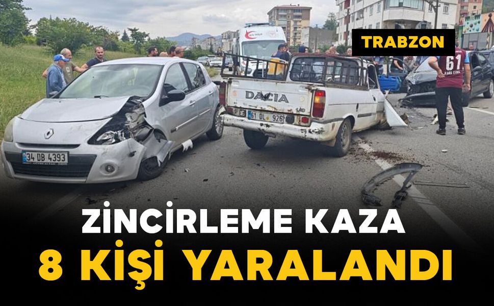Zincirleme trafik kazası: 8 yaralı