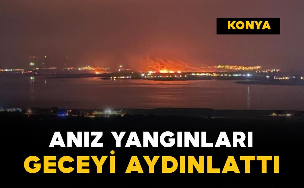 Geceyi aydınlatan yangınlar korkuttu