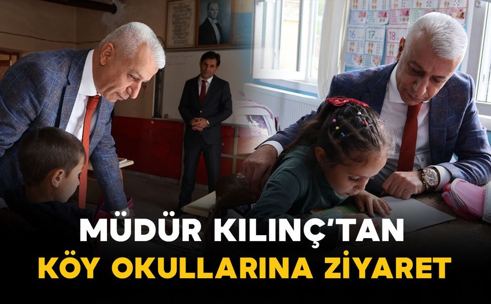 Karaman'da Müdür Kılınç 4 köy okulunu ziyaret etti
