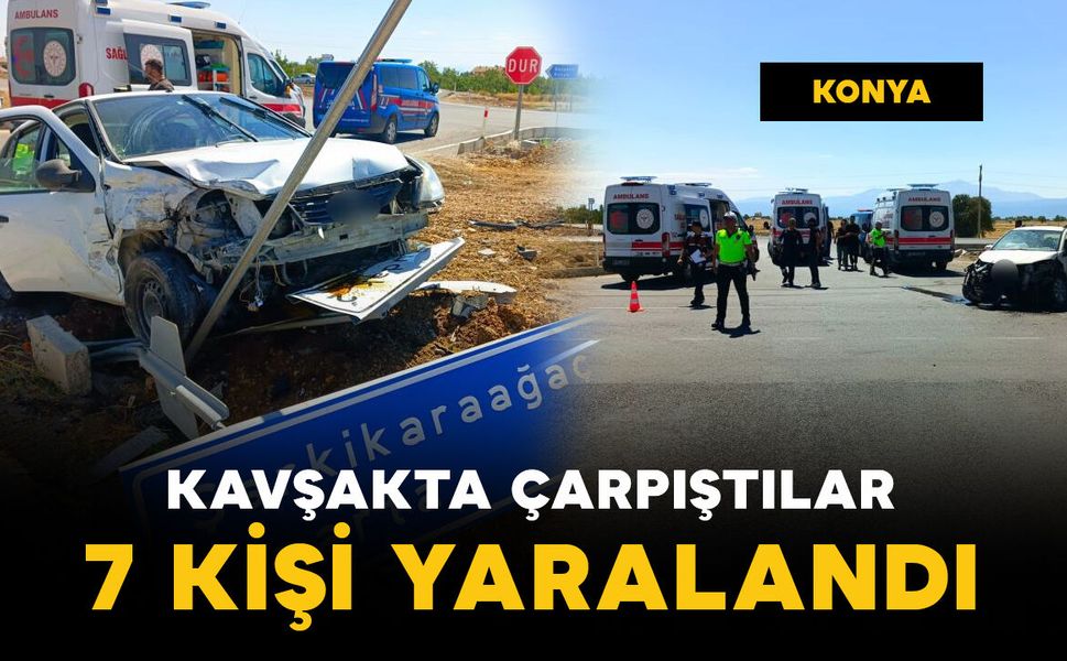 Kavşakta çarpıştılar: 7 kişi yaralı