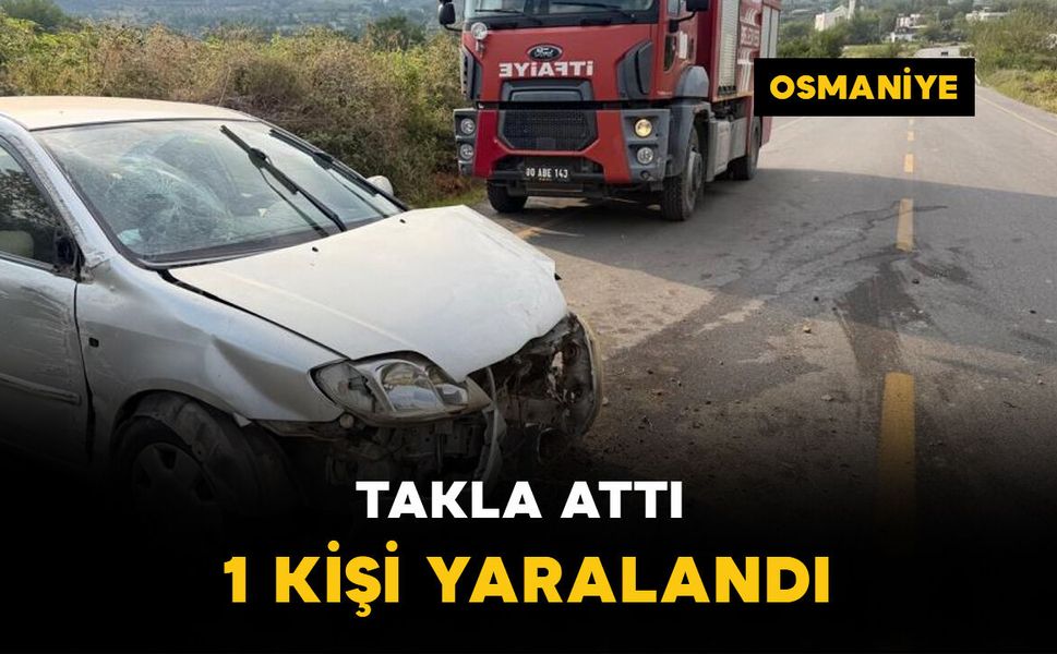Kontrolden çıktı otomobil takla attı: 1 yaralı