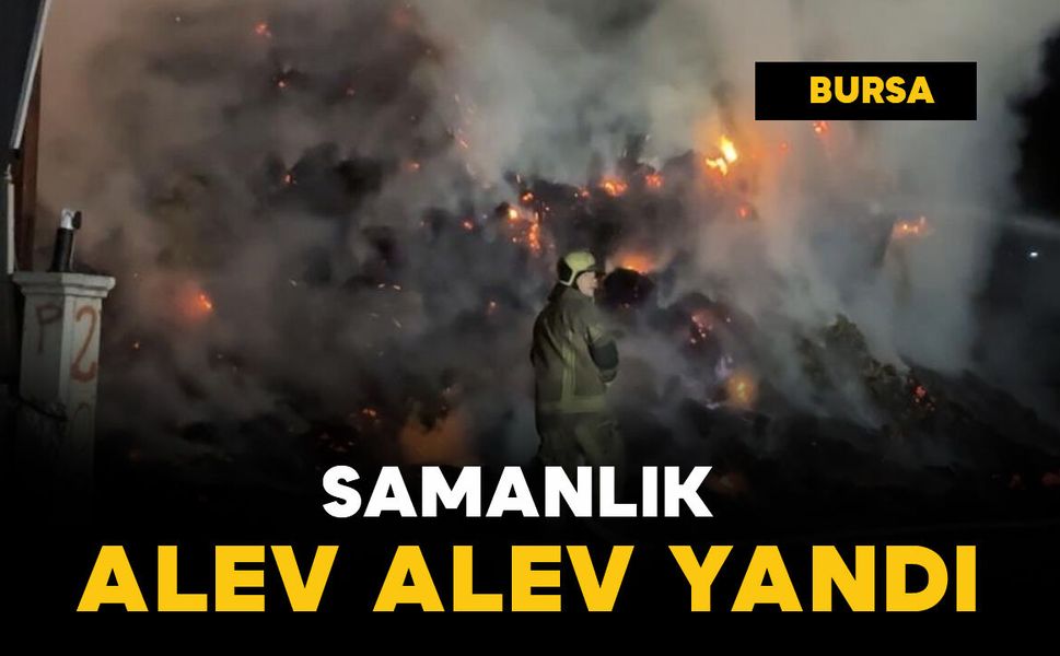 Samanlık alev alev yandı