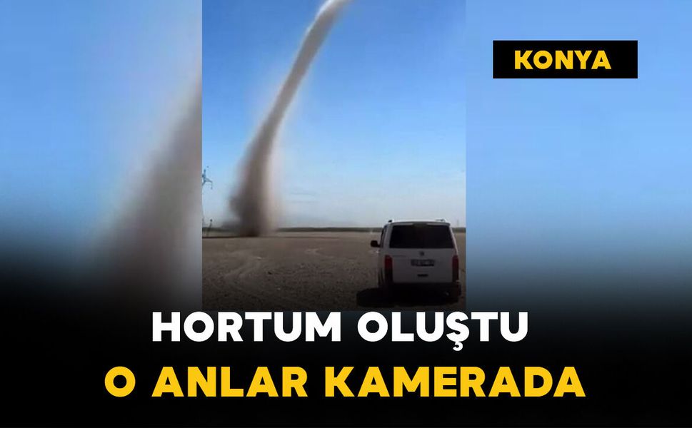 Tarlada hortum oluştu o anlar kamerada