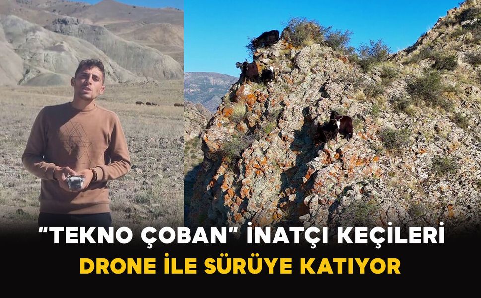 “Tekno Çoban” İnatçı Keçileri Drone ile Sürüye Katıyor