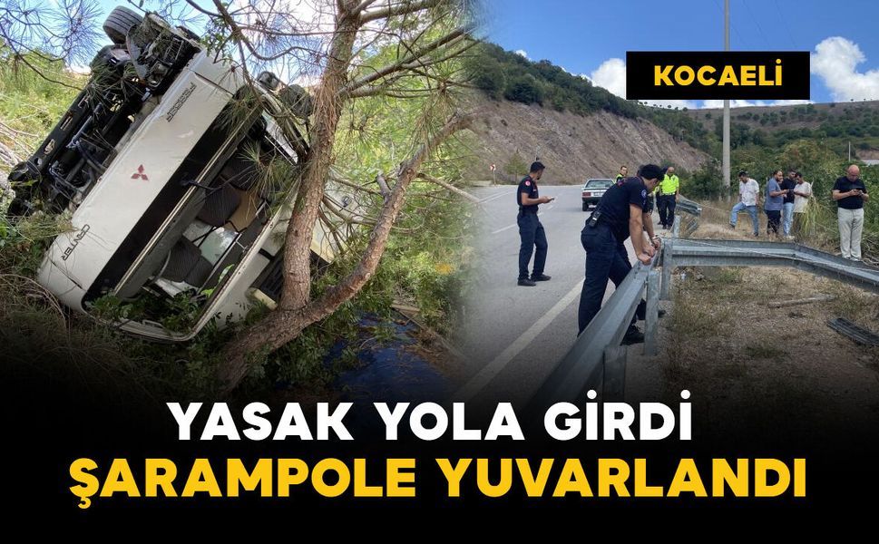 Yasak yola girdi, şarampole yuvarlandı: 1 yaralı
